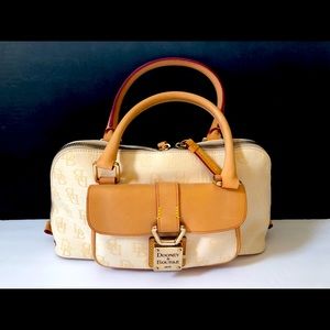Dooney & Bourke Monogram Front Buckle Cream Purse